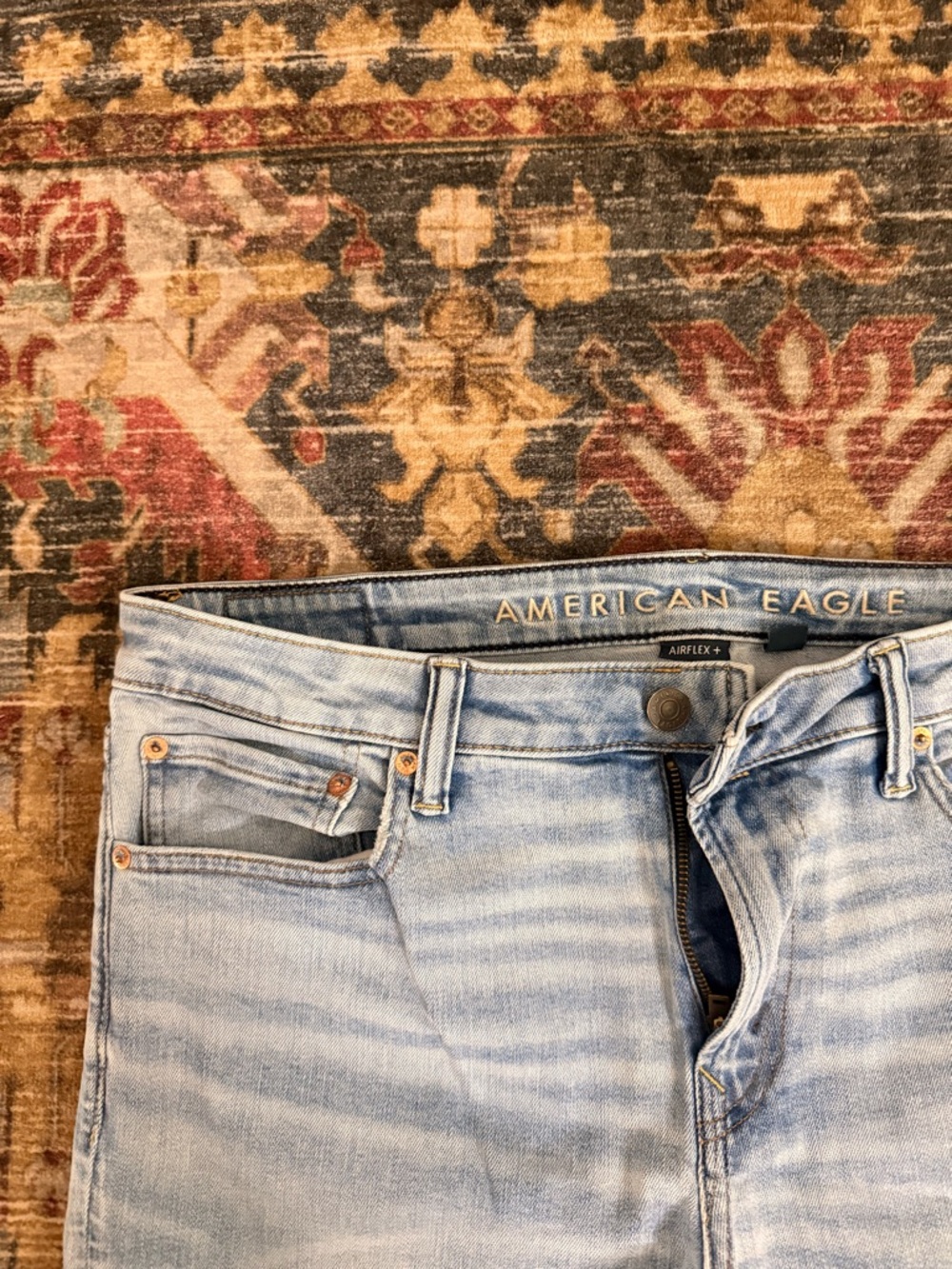American Eagle Outfitters Light Blue Slim Straight Jeans - Picture 2 of 8